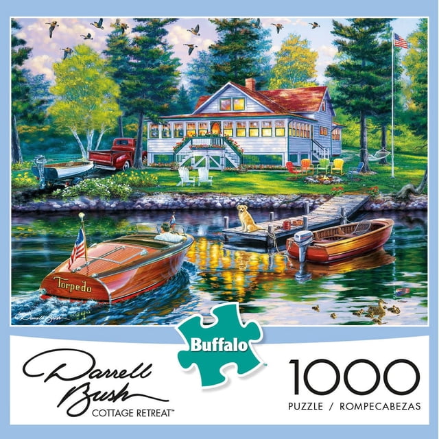 Buffalo Games Darrell Bush Le puzzle Cottage Retreat en 1000 pièces