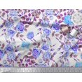 thumbnail image 3 of Soimoi Tissu Poly Georgette Feuilles et Imprimé de Fleurs de Roses, Tissu au Mètre, 42 Pouces de Large, 3 of 3
