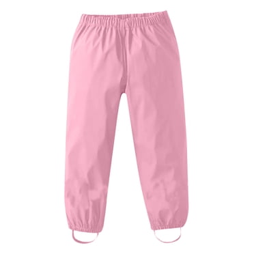 AJIWYH 2t Snow Pants,Girls Rain Clothes Trousers Pants,Waterproof Rain Pants Pink,3-4 Years
