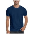 thumbnail image 1 of TIEVOSA T-Shirt pour Homme Ultra Doux Blanc Uni T-Shirt à Col Rond Décontracté Basique pour Homme, 1 of 4