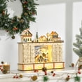 thumbnail image 2 of HOMCOM Christmas Advent Calendar Light Up Store Countdown Drawer, Village, 2 of 9