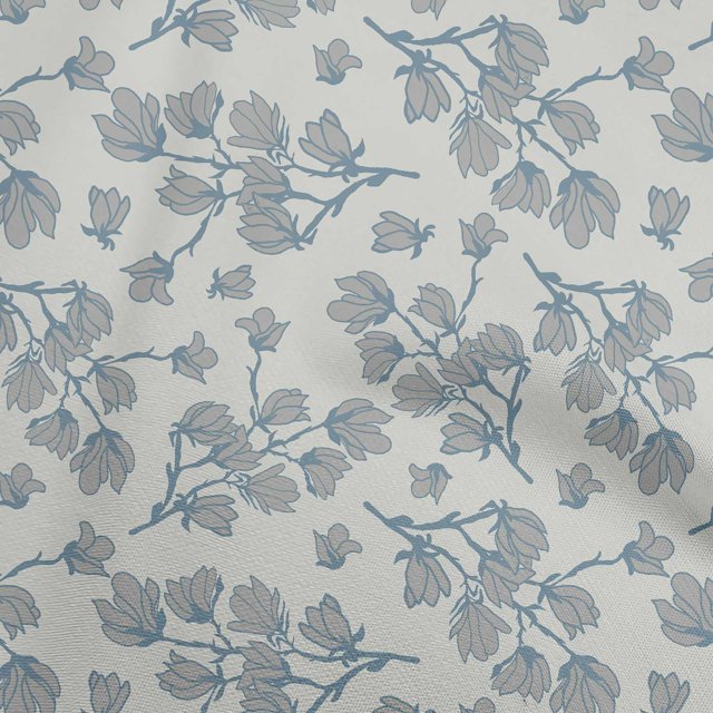 oneOone Polyester Spandex Light Gray Fabric Floral Sewing Craft Projects Fabric Prints By Yard 56 Inch Wide