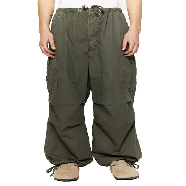 Men‘s Wild Cargo Pants Combat Tactical Work Multi Pockets Army Military Trousers with Elastic Waist Drawstring