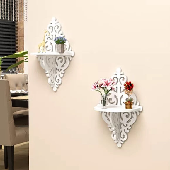 EGNMCR Wall Flower Rack Wall Shelf Wall Hanging Bedroom Wall Living Room Hanging Shelves Hanging Wall Shelves Free Of Holes Wall Shelves