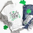 thumbnail image 2 of Pompotops T-Shirt Décontracté pour Femmes Imprimé Fête de la Saint-Patrick à Manches Courtes, 2 of 7