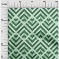 thumbnail image 2 of oneOone Cotton Poplin Green Fabric Geometric Craft Projects Decor Fabric Printed By The Yard 56 Inch Wide, 2 of 4