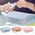 thumbnail image 1 of Leak-Proof Lunch Box for Adults & Kids - 3 Compartment Microwaveable Bento Box with Utensils, 1 of 2