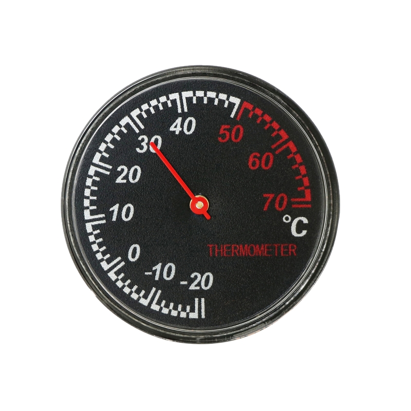 Compact 45mm Thermometer Plastic Round Temperature Gauge Double Metal Temp Monitor Test Fitting for Household Auto