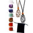 thumbnail image 2 of Decodeary Comfortable To Wear Retro Woven Natural Stone Pendant Necklace Wide Application Durable And Elastic, 2 of 6