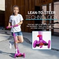 thumbnail image 4 of Beleev Kick Scooter for Kids, 3 Wheel Scooter for Toddlers Girls Boys, Adjustable Height, Lean to Steer, Light up Wheels for Children (Dark Lilac), 4 of 5