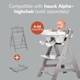 thumbnail image 4 of hauck Alpha High Chair Tray Table Compatible with Alpha+ and Beta+, Grey, 4 of 11