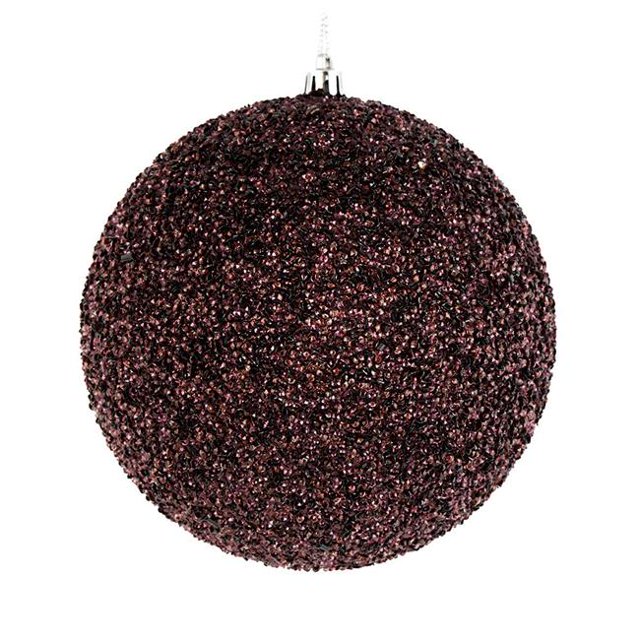Vickerman N185775D Boule en Chocolat Perlée de 4,75 Pouces avec Perçage 6 par Sac