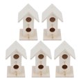thumbnail image 3 of 5Pcs Wood Birdhouse Garden Weatherproof Nesting Bird Cage for Bluebird Finch Chickadee, 3 of 14