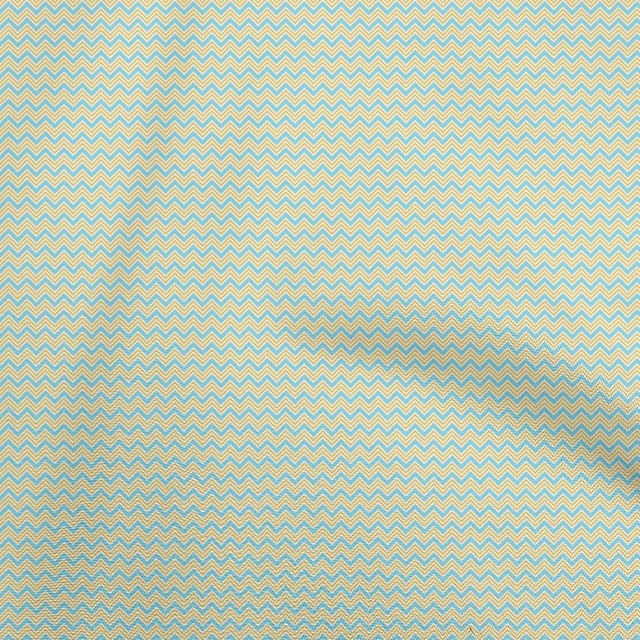 oneOone Cotton Flex Light Blue Fabric Chevron Sewing Craft Projects Fabric Prints By Yard 40 Inch Wide