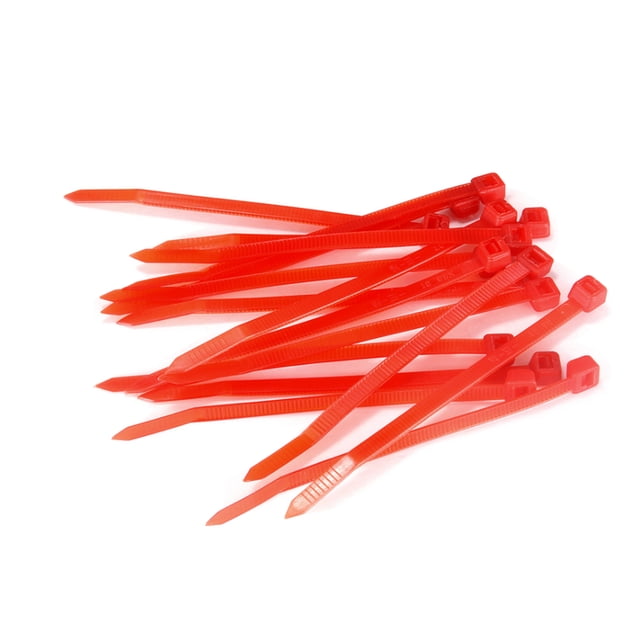 Graflsoa Attaches en Plastique Rouge - Ensemble de 20 Pcs pour Accessoires de Tondeuse Électrique, 10cm x 0.7cm, Léger et Durable