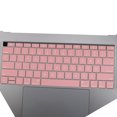 thumbnail image 2 of maytalsory Keyboard Cover Laptop Waterproof Dustproof Keyboard Silicone Film Replacement for Macbook Air, Half-transparent, Pink, 2 of 8