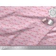 thumbnail image 2 of Soimoi Poly Georgette Fabric Grass & Flamingo Bird Fabric Prints by Yard 52 Inch Wide, 2 of 3