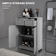 thumbnail image 4 of kleankin Armoire de Salle de Bain Autoportante avec 2 Tiroirs et Tablette Ajustable, 4 of 10