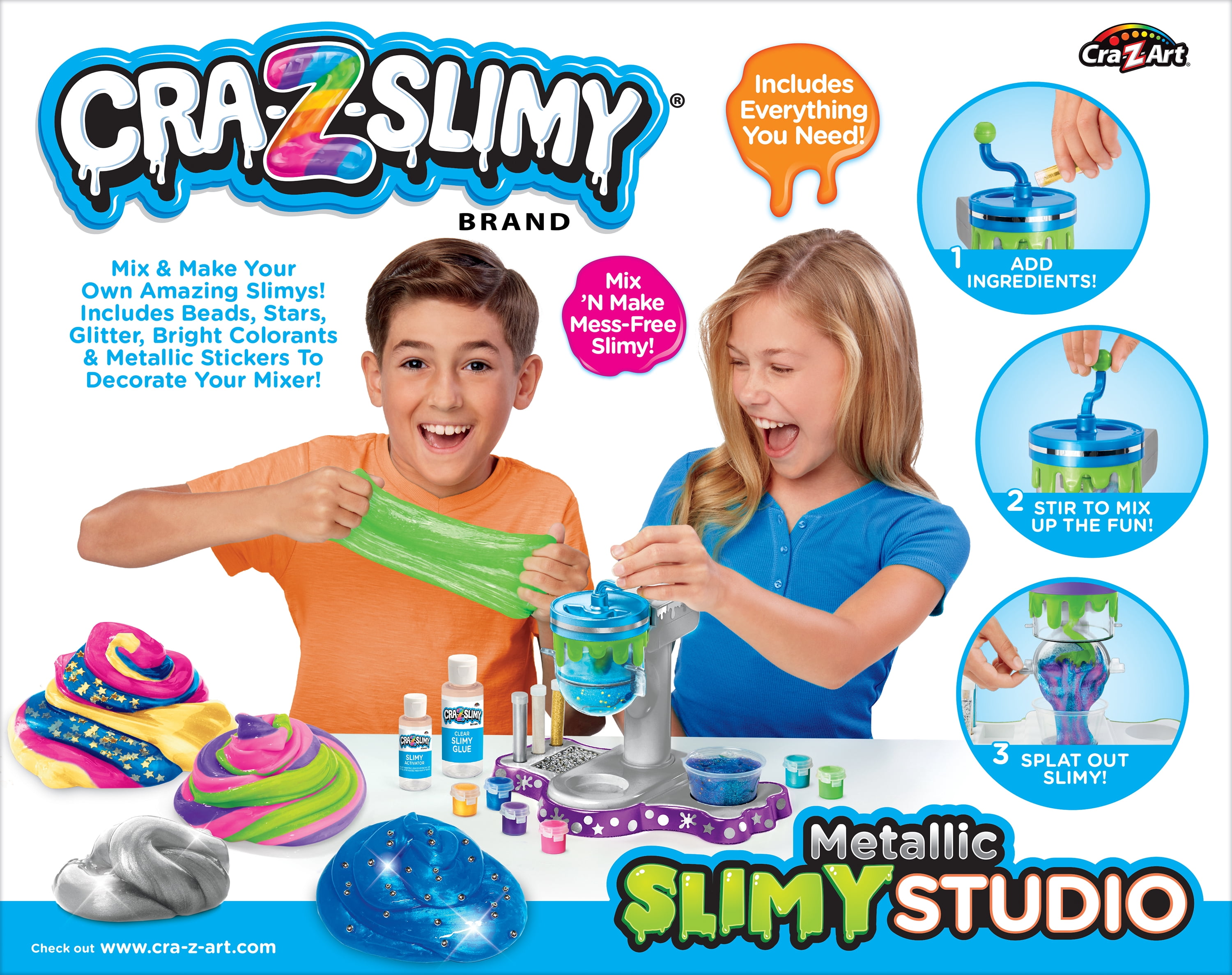 Cra-Z-Art Cra-Z-Slimy Multicolor Metallic Slime Studio, Slime
