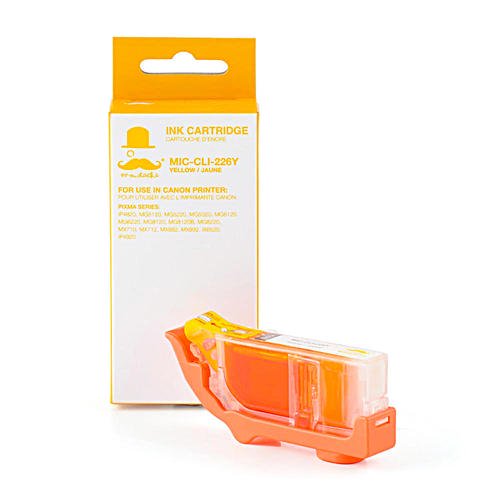 Canon CLI-226Y 4549B001AA Compatible Yellow Ink Cartridge - Moustache®