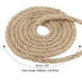 thumbnail image 2 of Unique Bargains 3/8 Inch 29.6 Feet Jute Rope Natural Manila Rope 4 Strand Twisted Thick Heavy Twine Rope, 2 of 5