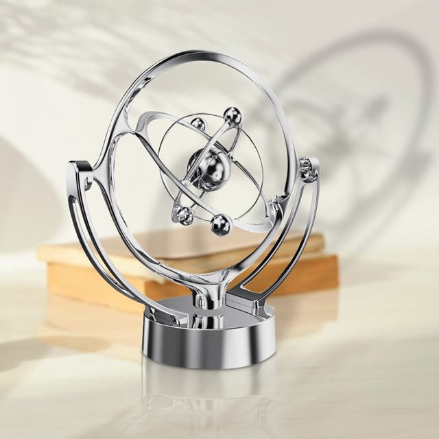 Aursykel Perpetual Motion Desktop Toy Rotating Magnetic Wobbler Astrometer Stress Relief Tabletop Decor Battery and USB Powered Educational Science Gift for Home Office