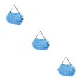 thumbnail image 3 of kurtrusly Sac de Rangement Réutilisable Pliable Écologique et Polyvalent Sac de Courses Imperméable en Polyester pour Voyage Sac de Plage Sac à Main Chiot Bleu 3Set, 3 of 6