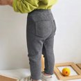 thumbnail image 2 of Leggings for Toddler Girls Ribbed Footless Tights Solid Color Strethcy Ankle Length Pants, 2 of 4