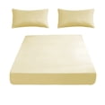 thumbnail image 2 of Cagogo Fitted Sheet Set, Non Slip Double Bed Sheet 200x150cm with Pillowcases, All Inclusive Mattress Protector Cover, Soft Polyester Fiber Bedding for Sleeping Home Hotel, 2 of 6