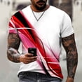 thumbnail image 2 of Ketyyh-chn99 Shirt T - pour Homme T-Shirt Oversize Homme Coton Confortable à Manches Courtes Col Rond Coupe Décontractée T-Shirt Ample T-Shirt Doux Classique Rouge,2TG, 2 of 4