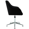 thumbnail image 2 of vidaXL Swivel Dining Chair Black Fabric, 2 of 5