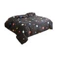 thumbnail image 2 of XYAIYT All Seasons Soft Twin Relaxeder Cover Polyester with Fresh Patterns for Year Round Use Easy Care Modern Bedding Solution(Black,Large), 2 of 6