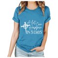 thumbnail image 4 of EGNMCR Chemises de Pâques pour Femmes Manches Courtes Imprimé de Pâques Décontracté Col Rond T-Shirts pour Femmes, 4 of 5
