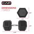 thumbnail image 4 of Haltère hexagonale enduite CAP Barbell, Single 3 - 100 lb, 4 of 7