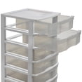 thumbnail image 3 of Gracious Living 6 Drawer Cart White with Clear Drawers, 3 of 6