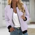 thumbnail image 1 of EQWLJWE Liquidation d'Été! Veste de Baseball Décontractée Mode pour Femmes avec Poches Zippées, 1 of 5