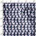 thumbnail image 2 of Soimoi Blue polyester Crepe Fabric Hen Bird Printed Fabric 1 Yard 52 Inch Wide, 2 of 6