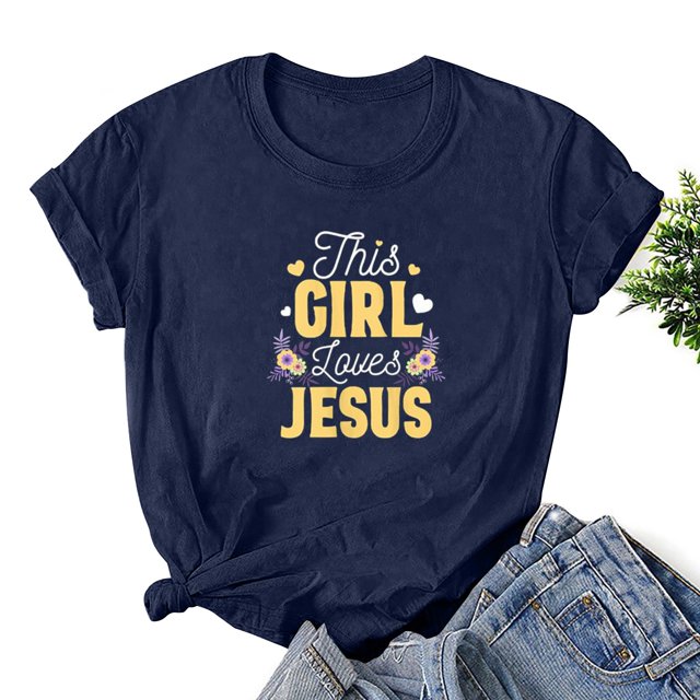 EGNMCR T-Shirt de Pâques Femmes Chemises Imprimé de Pâques Imprimé Manches Courtes Décontracté Ample Haut Manches Courtes Col Rond Haut/chemise T-Shirts pour Femmes
