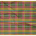 thumbnail image 3 of oneOone Organic Cotton Poplin Twill Fabric Madras Check Printed Craft Fabric BTY 42 Inch Wide, 3 of 3