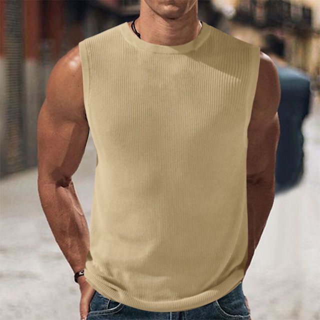 DPTALR Pull Décontracté pour Hommes Col Rond Débardeur de Sport Blouse