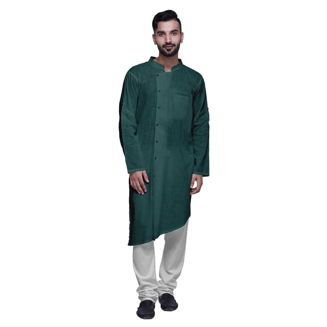 Atasi Kurta Pyjama Uni pour Hommes à Col Mandarin Kurta Pyjama Ethnique