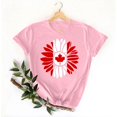 thumbnail image 3 of Pisexur Hauts pour Femmes, Hauts d'Été pour Femmes, Nouveau Pull à Manches Courtes Col Rond Décontracté Imprimé Rose, 3TG, 3 of 4