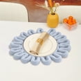 thumbnail image 4 of Nilvkv Woven Insulation Pad Kitchen Flower Shaped Placemat Handmaded Pot Mat Cup Mat Size 7X7 Inches, 4 of 6