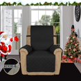 thumbnail image 2 of CHOK 2024 Housse Réversible Résistante à l'Eau pour Fauteuil Inclinable avec Sangles Élastiques Gris/gris Pâle, 2 of 7