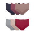 thumbnail image 1 of Fruit Of The Loom Womens Microfiber Brief Panty 6 Pack, 10, Assorted, 1 of 9