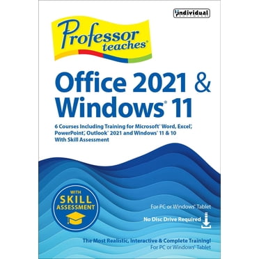 Professor Teaches Office 2021 & Windows 11 with Skill Assessment 6 Courses Tutorial Set [Digital Code]