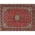 thumbnail image 1 of Ahgly Tapis d'Intérieur Rectangulaire Traditionnel Safran Rouge Médaillon, 8 Pieds x 12 Pieds, 1 of 6