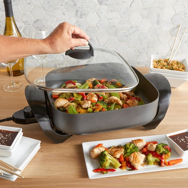 West Bend Family-Sized Electric Skillet with Diamond Shield