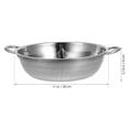 thumbnail image 2 of TEHAUX Hot Pot with Divider Stainless Steel Easy to Clean Cooking Pot 1Pcs, 2 of 8