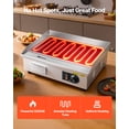 thumbnail image 3 of VEVOR Commercial Electric Griddle, 21.06 x 11.81 inch, 3200W, 122-570°F Adjustable Temp Control, Stainless Steel Body, with 2 Spatulas, 2 Brushes, and 4 Foot Pads, 3 of 9